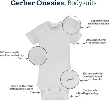 unisex-baby Short Sleeve Onesies Bodysuits