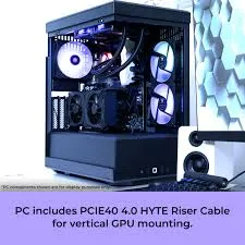 Y40 Gaming Desktop Liquid Cooled AMD Ryzen 7-7700 NVIDIA GeForce RTX 4070 12GB - 16GB DDR5 1TB SSD Black