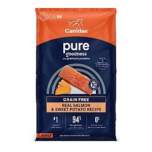 22-Lbs Canidae Pure Limited Ingredient Premium Adult Dry Dog Food (Real Salmon & Sweet Potato Recipe, Grain Free) w/ S&S