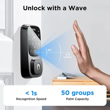 D1 Pro Palm Vein 7800mAh Keyless Entry Smart Deadbolt Door Lock