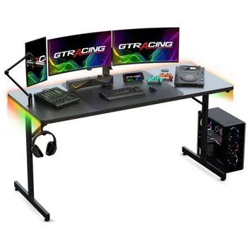 GTRacing 55" Large RGB Gaming Desk