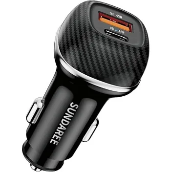 Sundaree 90W USB-C & USB-A Car Charger