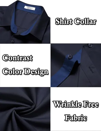 Coofandy Wrinkle Free Business Dress Shirts