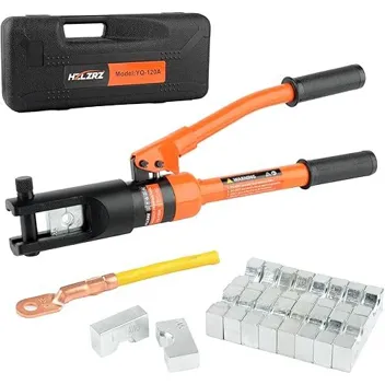 Hzlzrz 12-Ton 6AWG-4/0AWG Hydraulic Wire Battery Cable Electrical Terminal Crimping Tool