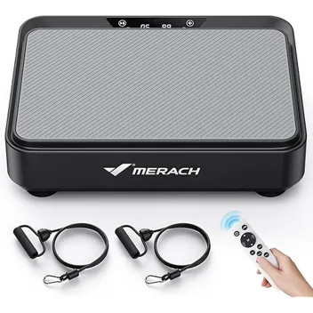 Merach 99-Speed 9-Mode Exercise Vibration Plate with Resistance Bands, Remote