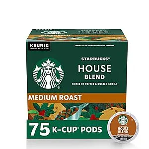 75-Count K-Cup Coffee Pods for Keurig Brewers (Medium Roast, House Blend)