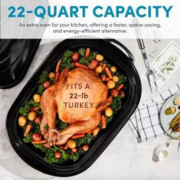 18qt Adjustable Roaster Oven with Self-Basting Lid