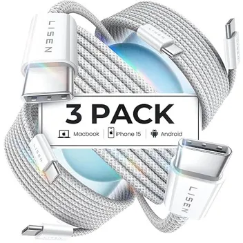 Lisen 3.3ft 60W USB-C to USB-C Fast Charging Cables