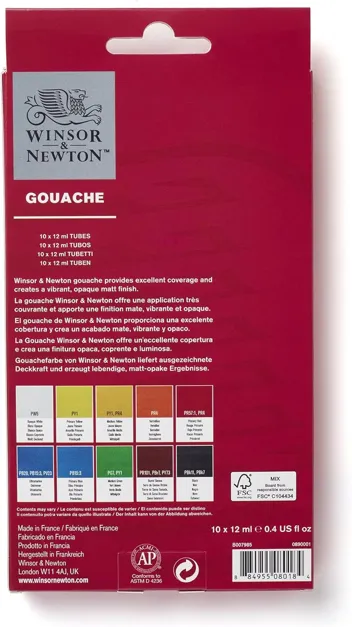 10-Count 0.4-Oz Gouache Paint Set