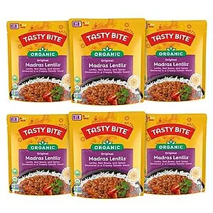 6-Count 10-Oz Tasty Bite Organic Microwaveable Indian Madras Lentils