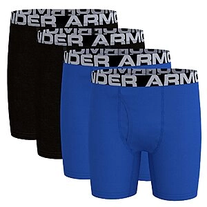 4-Pack Boys Charged Stretch Boxer Jock (Ultra Blue, Red)