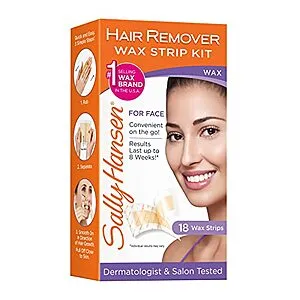 [S&S]: 18-Strips Sally Hansen Hair Remover Wax Strip kit for Face