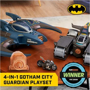 30" DC Comics Batman Gotham City Guardian 4-in-1 Transformation Playset w/ Lights & 40+ Sounds