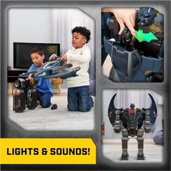 30" DC Comics Batman Gotham City Guardian 4-in-1 Transformation Playset w/ Lights & 40+ Sounds