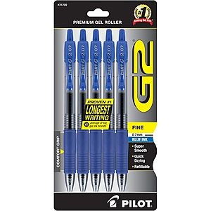 Pilot G2 Premium Gel Roller 0.7mm Fine Point Pens (Blue)