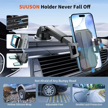 Suuson 3-in-1 Smartphone Holder Car Mount