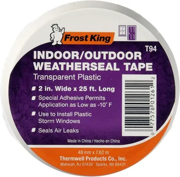 2in x 100ft Clear Plastic Weatherseal Tape