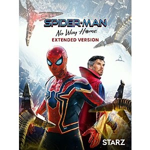 Spider-Man Movies (Digital 4K) Homecoming, Far From Home, No Way Home (Extended Cut)