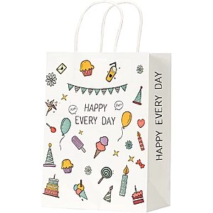 RACETOP Colour Paper Gift Bags with Handles (8 * 4.5 * 10.8Inches)