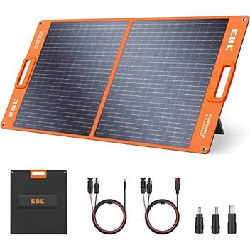 Ebl Solar Apollow 100W Foldable Portable Solar Panel with Bonus Solar Car Battery Charger Maintainer