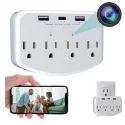 Kestanlora 1080p Hidden Camera WiFi Spy Camera w/ 3 AC Outlet & USB Ports