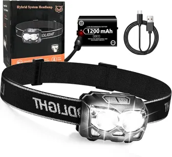 Kalbinuo 500lm USB-C Rechargeable Headlamp