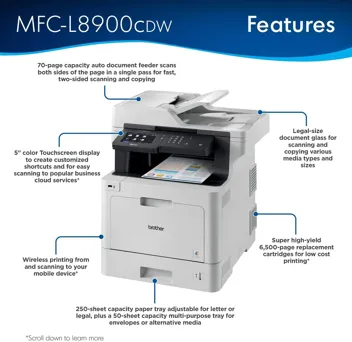 MFC-L8900CDW Business Color Laser All-in-One Printer Amazon