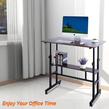 AIZ 39.4" x 23.6" Adjustable Mobile Standing Desk