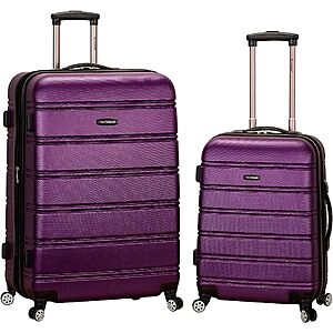 2-Pc. (20" & 28") Rockland Melbourne Hardside Expandable Spinner Wheel Luggage, Purple,