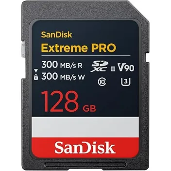 Extreme Pro 128GB UHS-II SDXC Card (Up to 300MB/s)