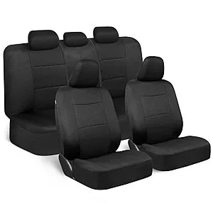 BDK PolyPro Full Set Seat Covers - Front/Rear Split Bench for Cars/Trucks/SUVs