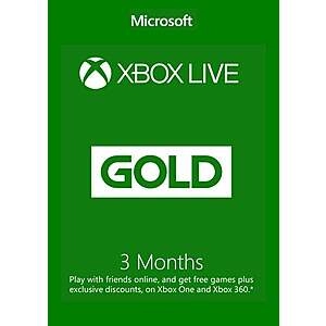 3-Month Xbox Live Gold Membership (Digital Code)