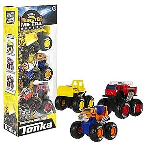 Tonka Metal Movers (Front Loader, Fire Truck & Cement Mixer)