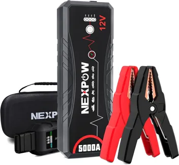 Nexpow Q12 5000A Peak 24000mAh 12V Car Jump Starter (Up to all gas, 10L diesel)