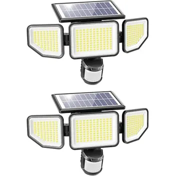 258-LED 3000lm Solar Motion Sencor 3-Head Outdoor Floodlight