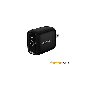 30W One-Port GaN USB-C Wall Charger with Power Delivery PD for Tablets and Phones (iPhone 14/13/12/11/X, iPad, Samsung, and more)-Black (non-PPS)