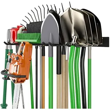 4-Hook Garage Tool Organizer (Max 320lb Load)