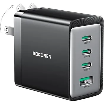 67W GaN V 3x USB-C & 1x USB-A Wall Charger