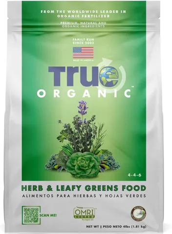 True Organic Herb & Leafy Greens Plant Food Granular Fertilizers, 4lbs