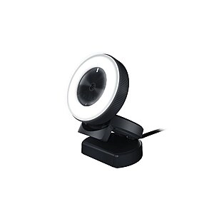 Kiyo Full HD 1080p 30 FPS Streaming Webcam w/ Adjustable Ring Light & Auto Focus