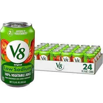 11.5oz Original 100% Low Sodium Vegetable Juice Can (24-Cans)