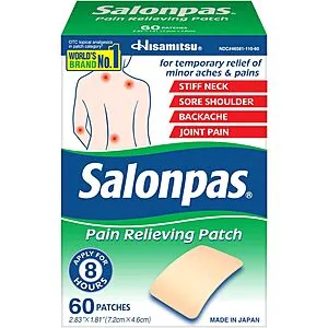 Salonpas 2.83"x1.81" Pain Relieving Patch (60-Count)