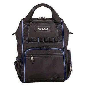 Kobalt Blue Black Polyester 11.5-in Backpack in the Tool Bags department