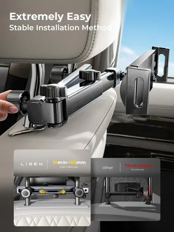 Lisen Car Headrest Tablet Holder with Extension Arm