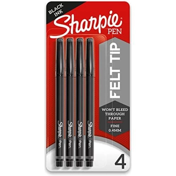 Sharpie Felt Tip Pens (6-Count, Black)