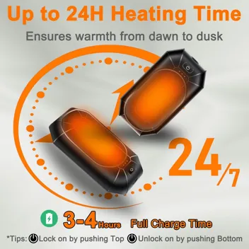 Gehen 2-in-1 Pair 4000mAh Electric Handwarmers (UL Certified)