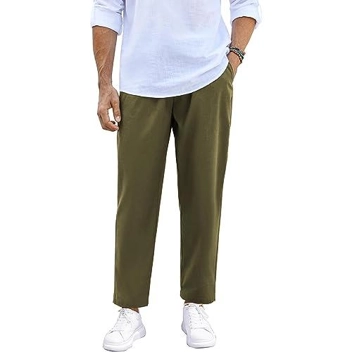 Coofandy Linen Casual Pants