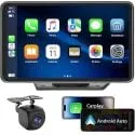 Apokamori 7" Carplay Android Auto Wireless Car Stereo with 1080p Back-up Camera