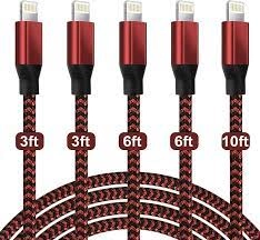 20% iPhone Charger Fast Charging[Apple MFi Certified] 5pack 10FT Long Lightning Cable Fast High Speed Data Sync iPhone Charger Cord for iPhone