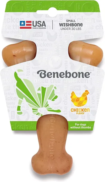 Benebone Wishbone Durable Dog Chew Toy for Aggressive Chewers, Small